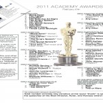 2011 Oscars 2011 Academy Awards contest sheet